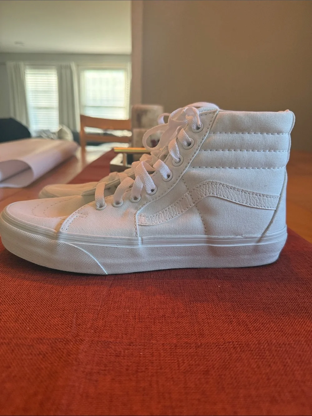 Vans White High-Top Canvas Sneakers